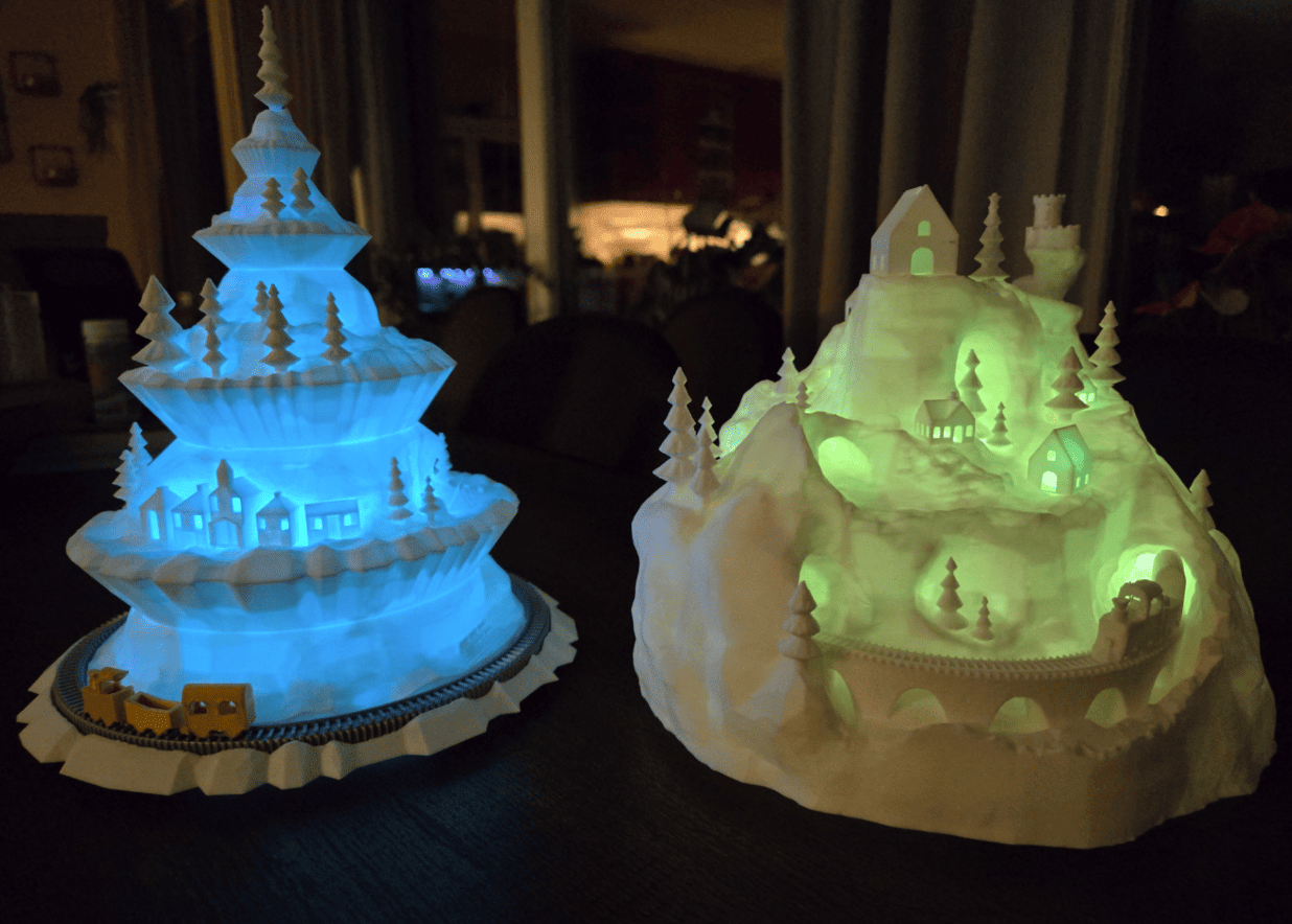 3d printed christmas decorations_indoor_christmas village